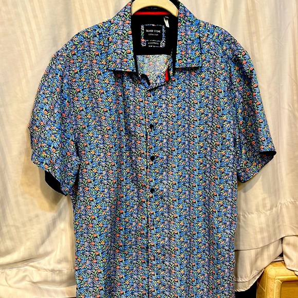 Silver Stone casual button down shirt.  Brand new XXXL, modern fit. Runs smaller - Picture 1 of 8